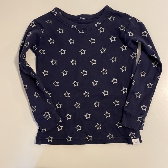 GAP Glittery Stars 3T Navy Pajamas - Picture 3 of 3